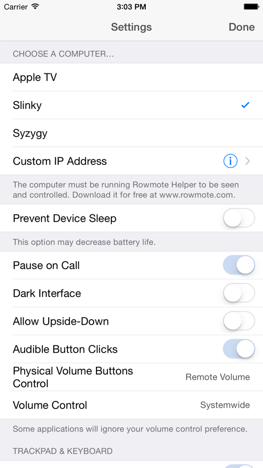 #5. Rowmote Pro for Mac (iOS) By: Evan Schoenberg