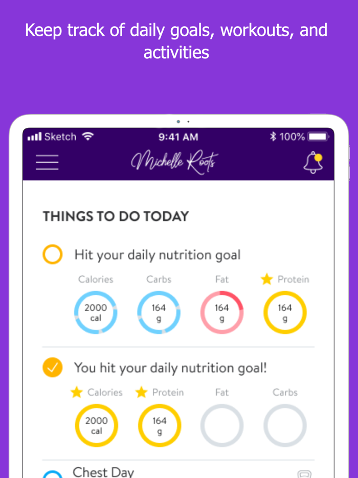 Michelle Roots Fitness App