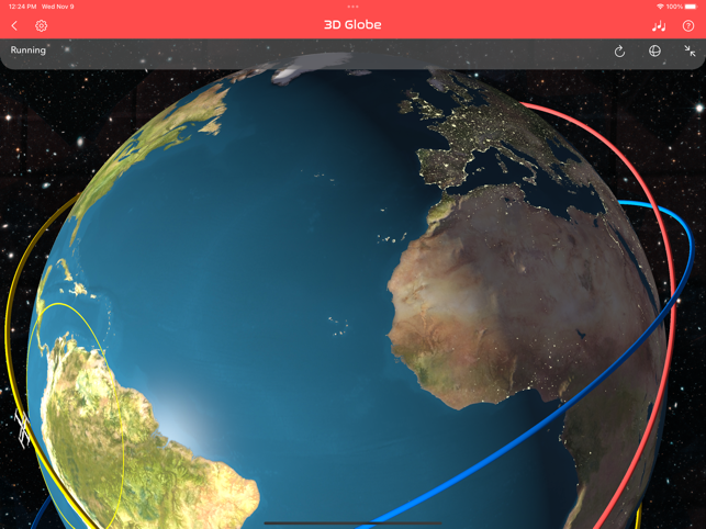 Captura de pantalla 3D de l'ISS Real-Time Tracker