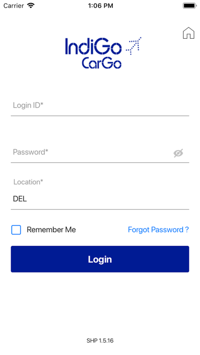 IndiGo – Cargo Shipper App Screenshot