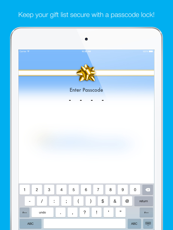 GiftPlanner iPad screenshot 5 - Lifestyle app