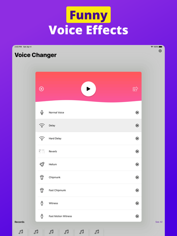 Screenshot #5 pour Chipmunk Voice Changer Editor