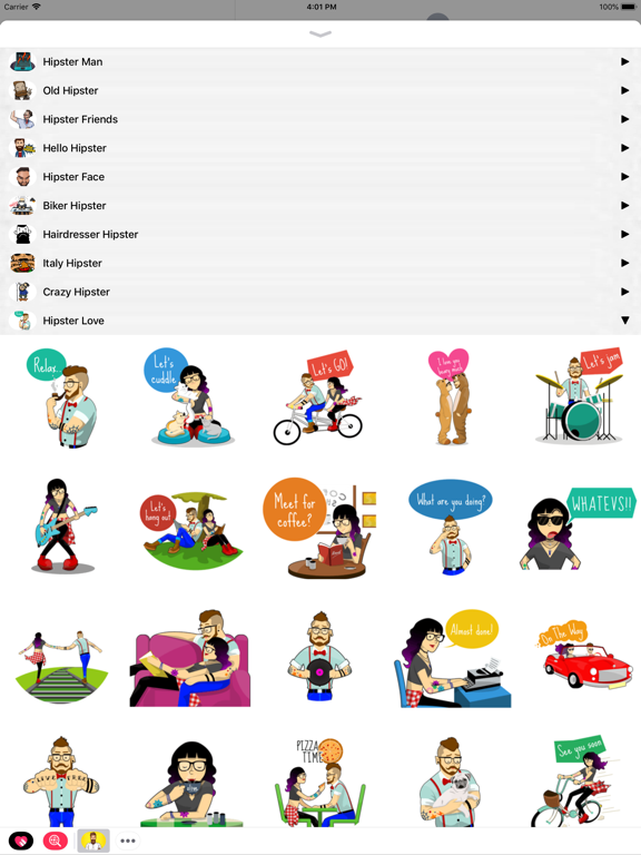 Hipster Stickers & Emojis iPad screenshot 10 - Stickers app