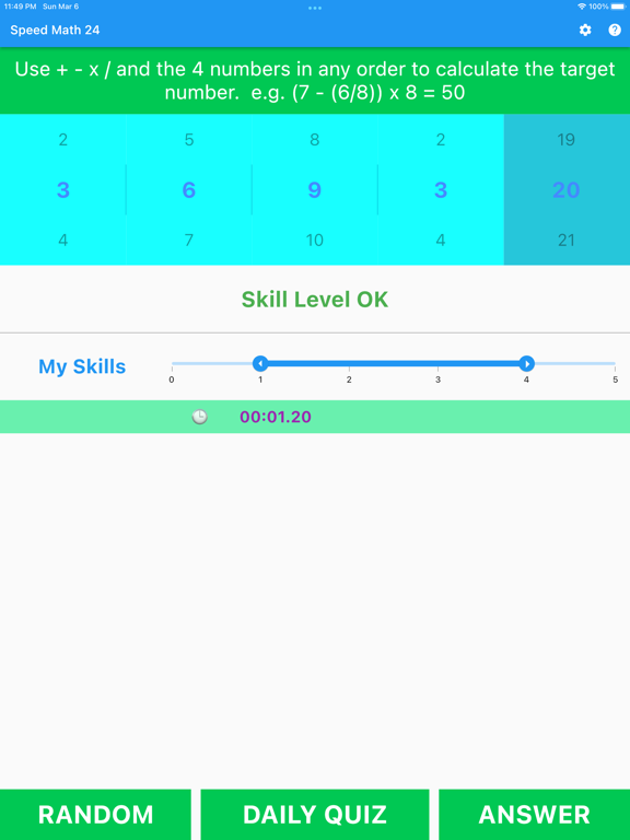 Screenshot #4 pour Speed Math 24