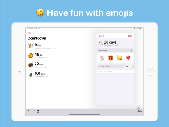 Screenshot #5 pour Countdown with Emoji