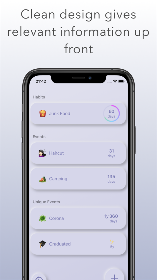 #1. Since - Event & Habit tracker (iOS) 由: Nirbhay Agarwal
