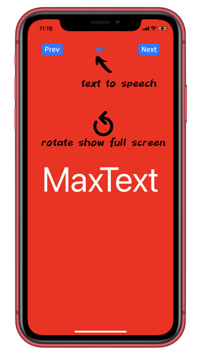 MaxText - full-screen / speech Screenshot