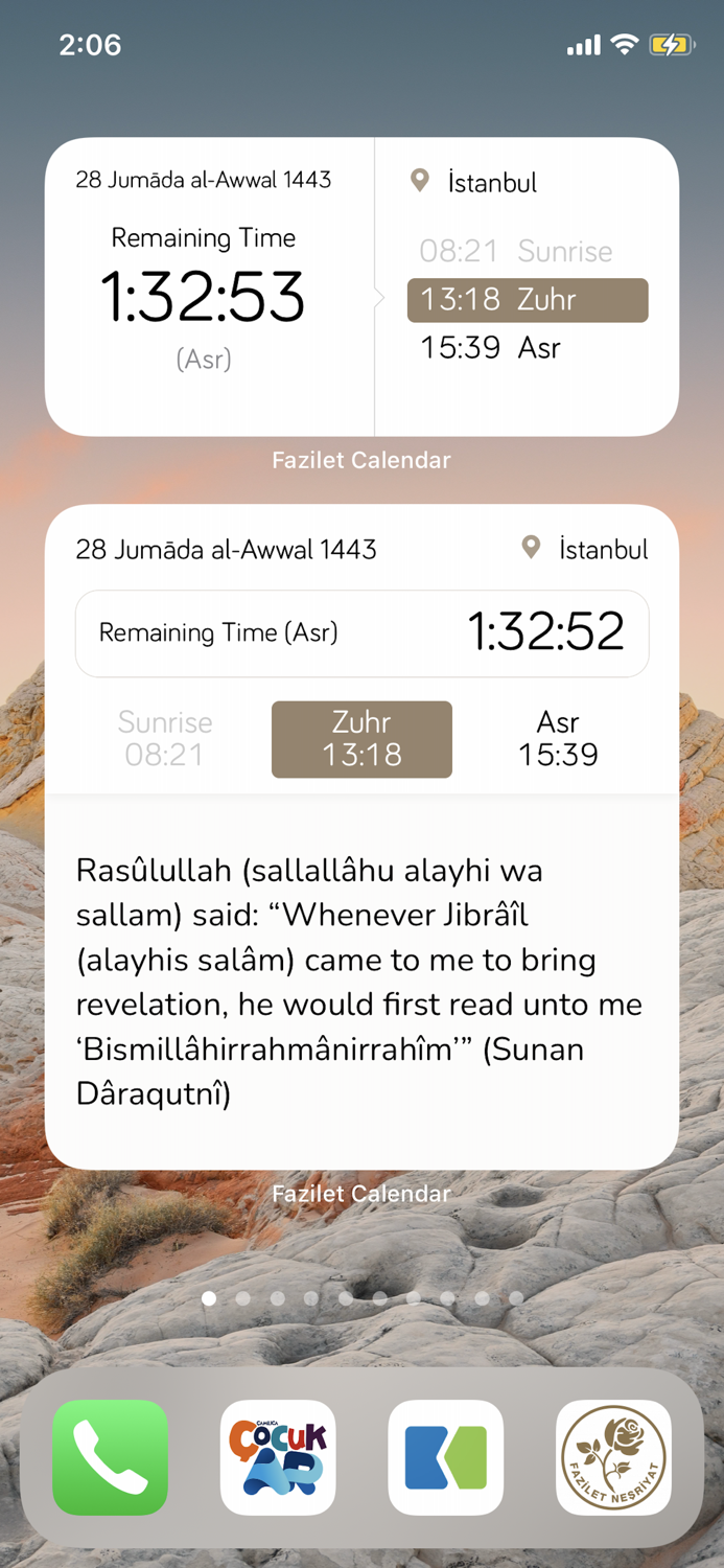 Fazilet Calendar Prayer Times