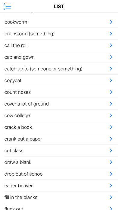 Education idioms in English Screenshot