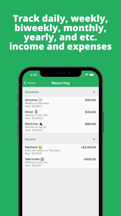 EveryTwo: Biweekly Budgeting