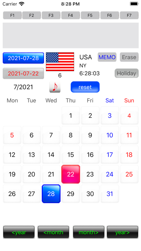 #1. number days (iOS) Podle: masayuki morisita