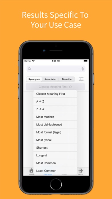 OneLook Thesaurus Screenshot