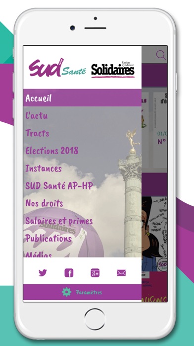 SUD Santé AP-HP Screenshot