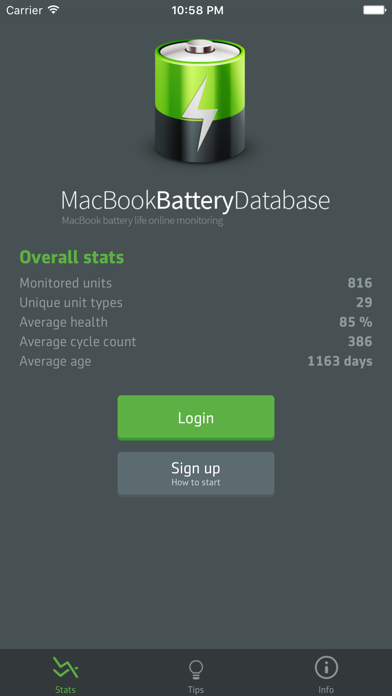 Screenshot #1 pour MBBDB – MacBook's battery life
