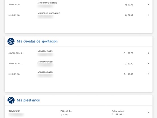 Micoope en Linea iPad screenshot