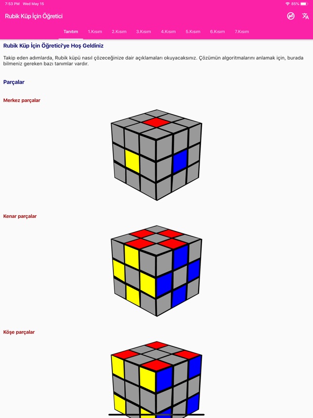 Rubik Küp İçin Öğretici App Store'da