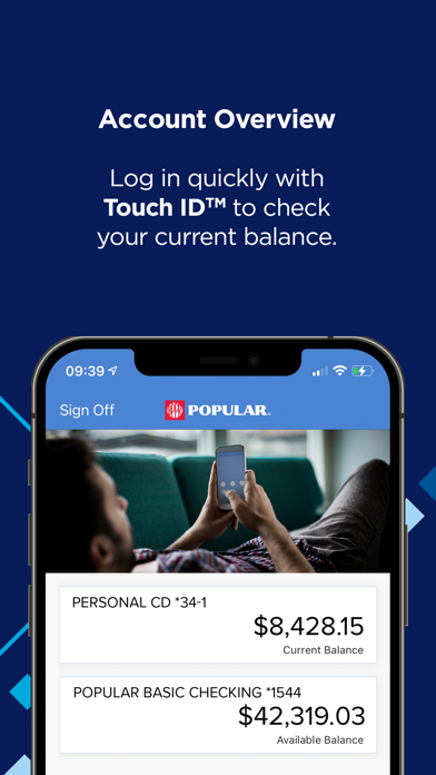 Popular Bank Mobile Screenshot