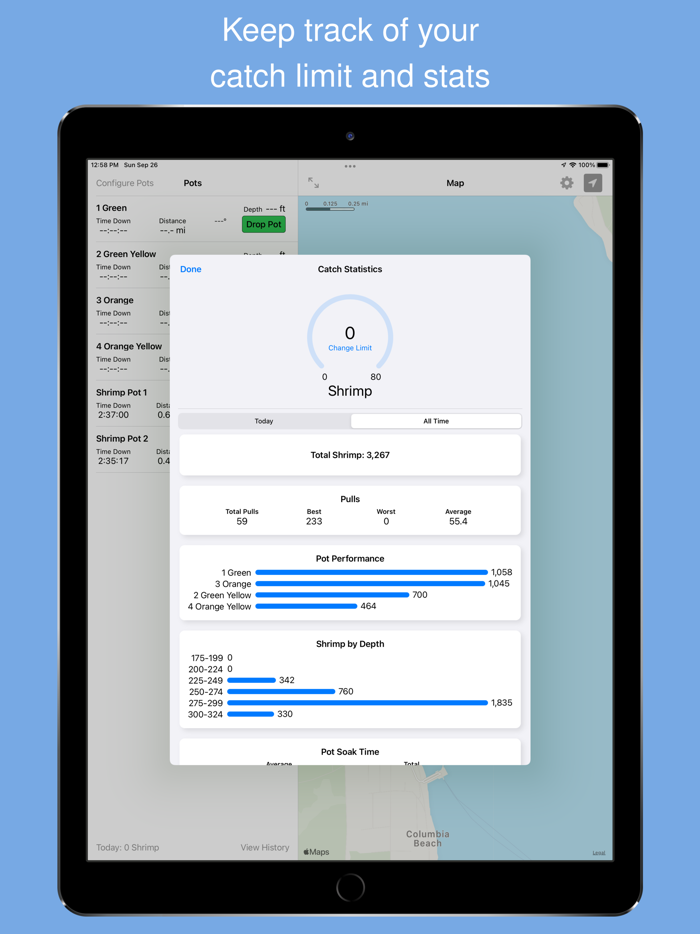 Crab and Shrimp Pot Tracker