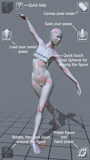 Скриншот ArtPose Female Edition на iPhone 2