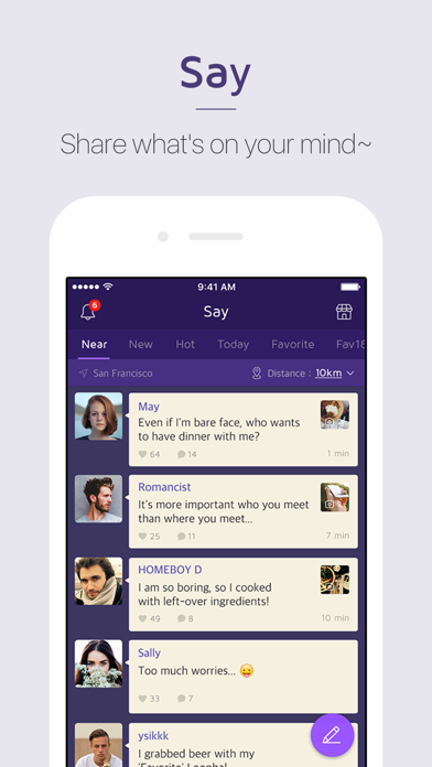 Screenshot #3 pour 1km -New relationships, Groups