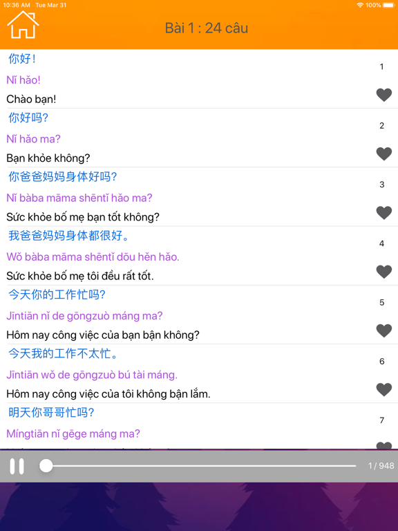 Học Tiếng Trung Giao Tiếp HSK iPad screenshot 10 - Education app