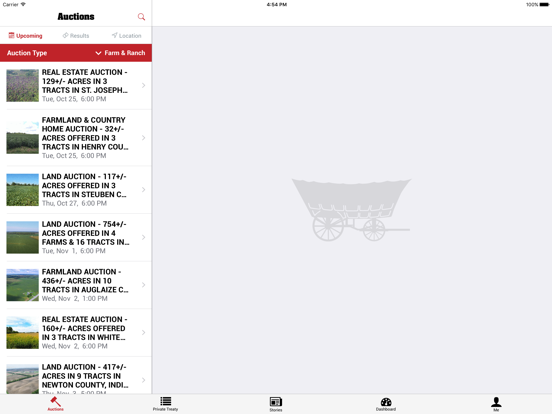 Schrader Auction iPad screenshot 1 - Business app