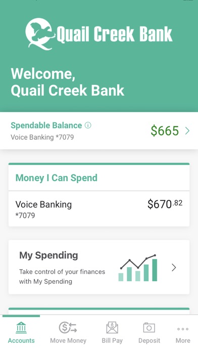Quail Creek Bank Mobile Screenshot
