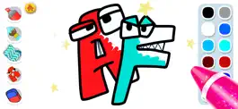 Game screenshot Glitter Cute Alphabet Coloring mod apk
