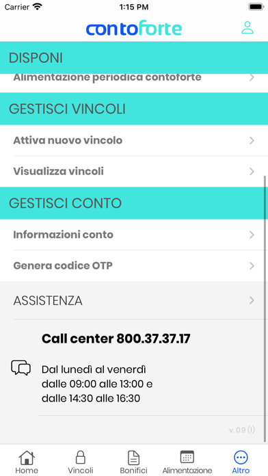 Contoforte Mobile Screenshot