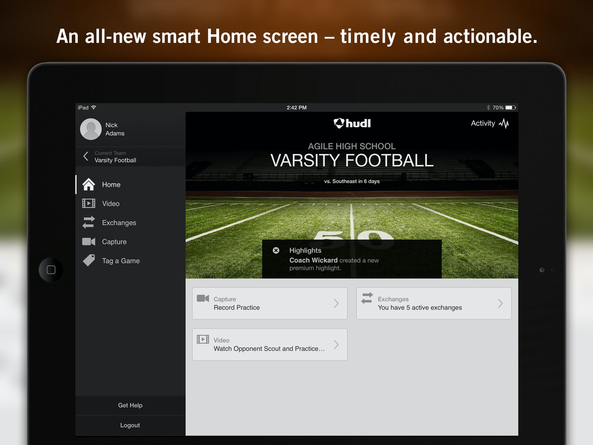 Hudl screenshot 2