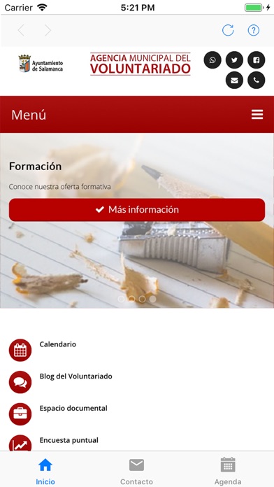 Agencia Voluntariado Salamanca Screenshot