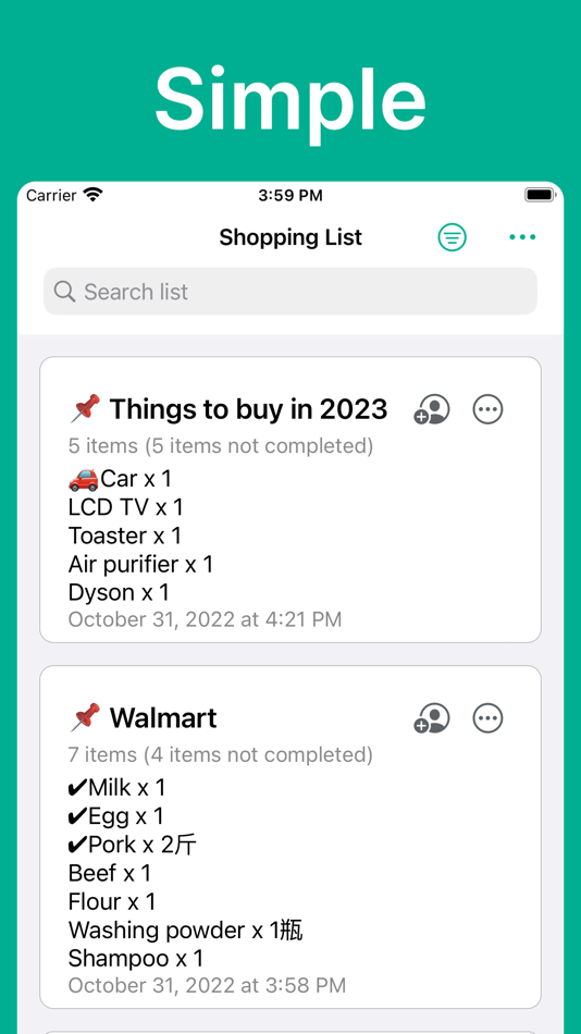 #1. Shopping List Grocery list app (iOS) 게시자: Jack Xuan