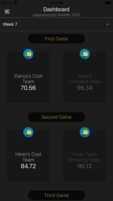 LeagueSwype Screenshot