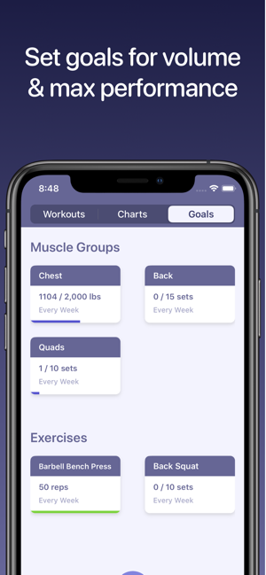 Liftr – Screenshot des Workout-Trackers