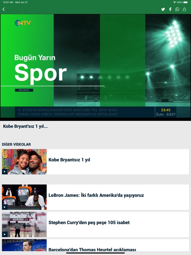 NTV Spor - Sporun Adresi in de App Store