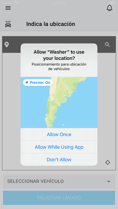 Washer app Screenshot