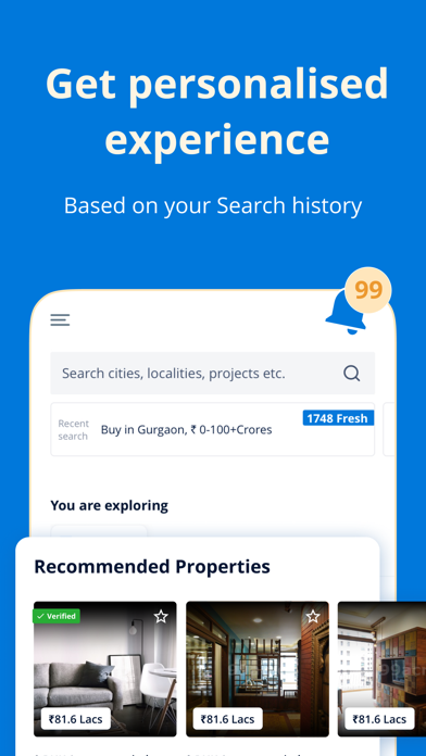 99acres - Property Search Screenshot