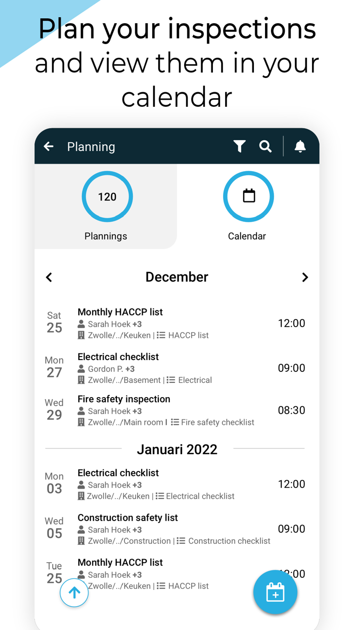 Inspection checklist audit app