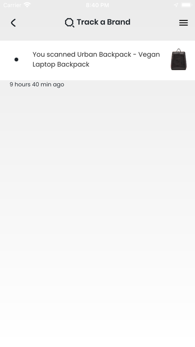 Track a Brand Screenshot