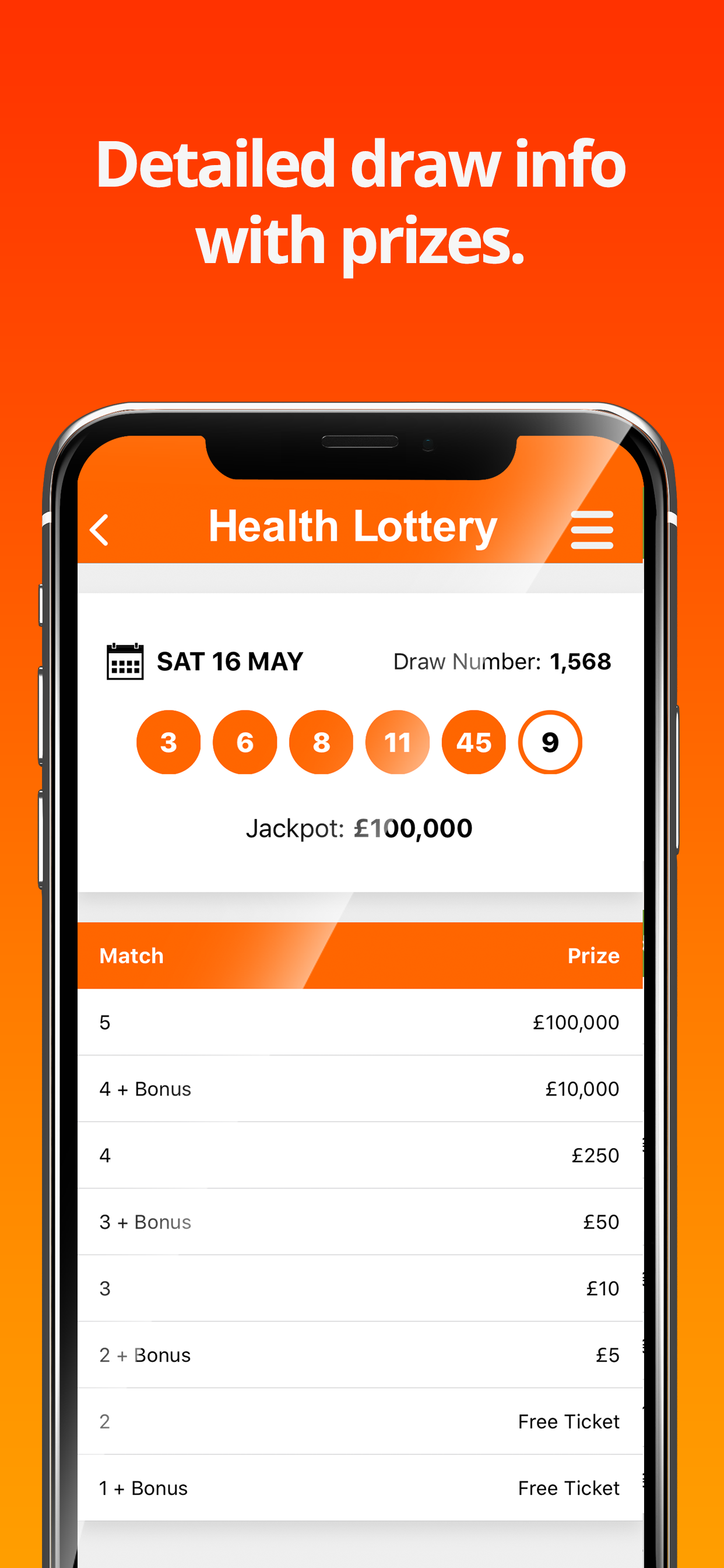Health Lottery App screenshot 2