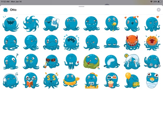 Screenshot #4 pour Octopus Cute Funny Stickers