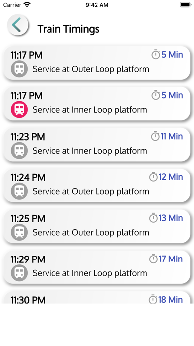 Chicago CTA Train Bus Tracker Screenshot