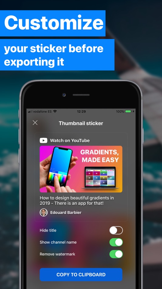 #3. Thumbnail Stickers for YouTube (iOS) 由: Edouard Barbier