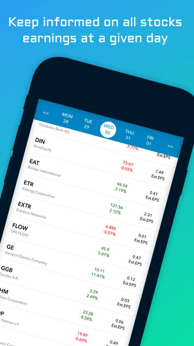 EarningShark-Earnings Calendar Screenshot