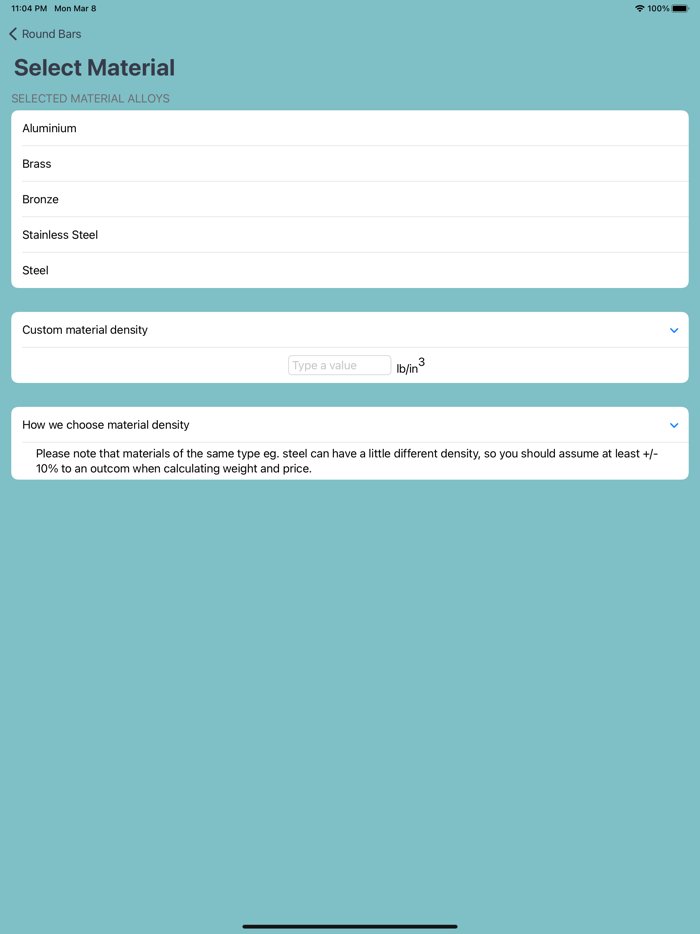 Machining Material Calculators