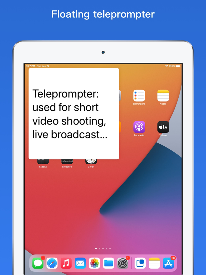 Floating Clock - Teleprompter