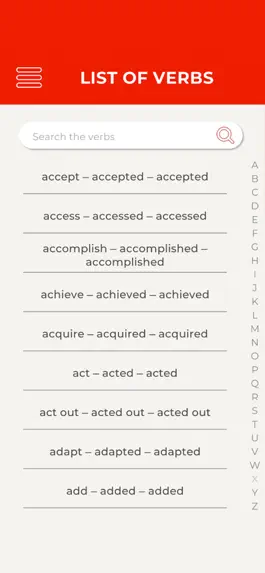 Game screenshot List of Verbs apk