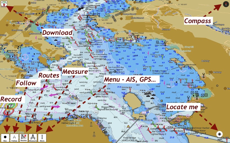 i-boating : marine navigation iphone screenshot 1