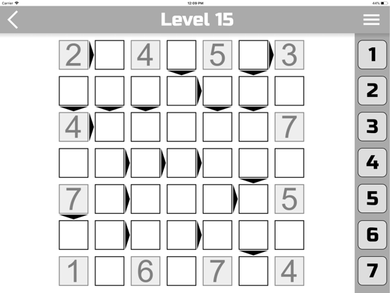 The Futoshiki iPad screenshot 5 - Games app