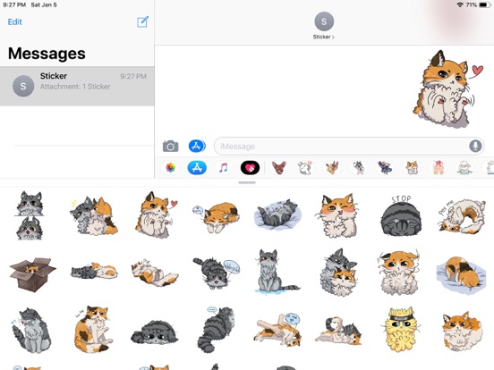 Screenshot #5 pour Cat Bigmoji Funny Stickers